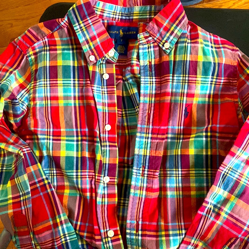 Ralph Lauren 3 shirts 2 long and one short sleeve .